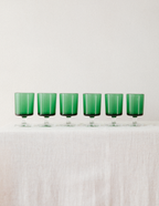 Vintage Emerald Stemmed Glasses image 0