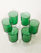 Vintage Emerald Stemmed Glasses image 1