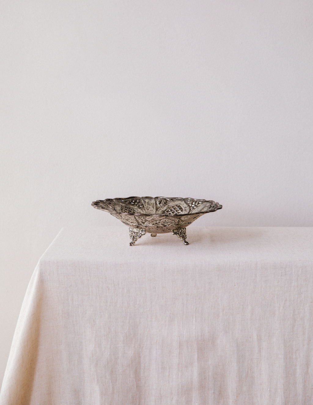 Silver Plated Ornate Bowl image 0