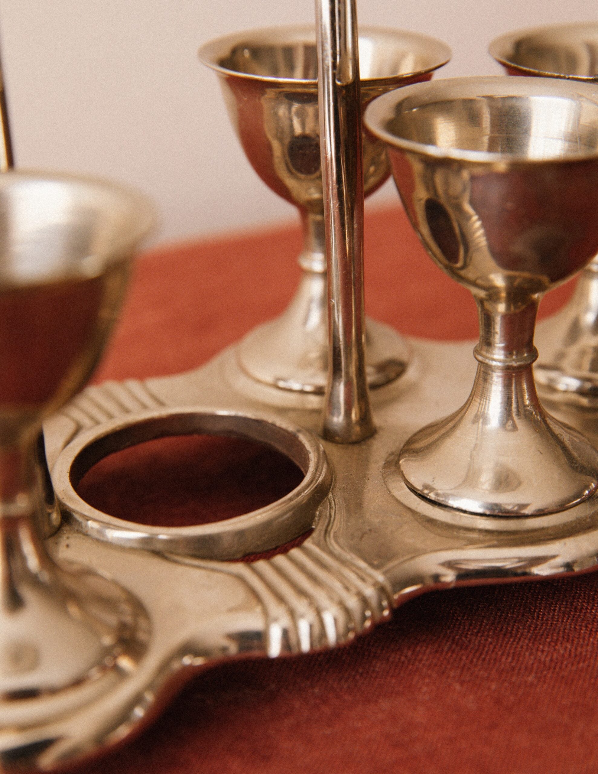 Vintage Egg Cruet Holder Set image 3