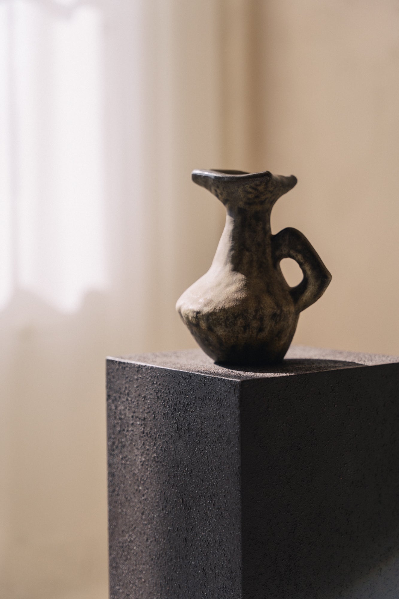 Brutalist Ceramic Jug Stand by Jaap Ravelli image 3