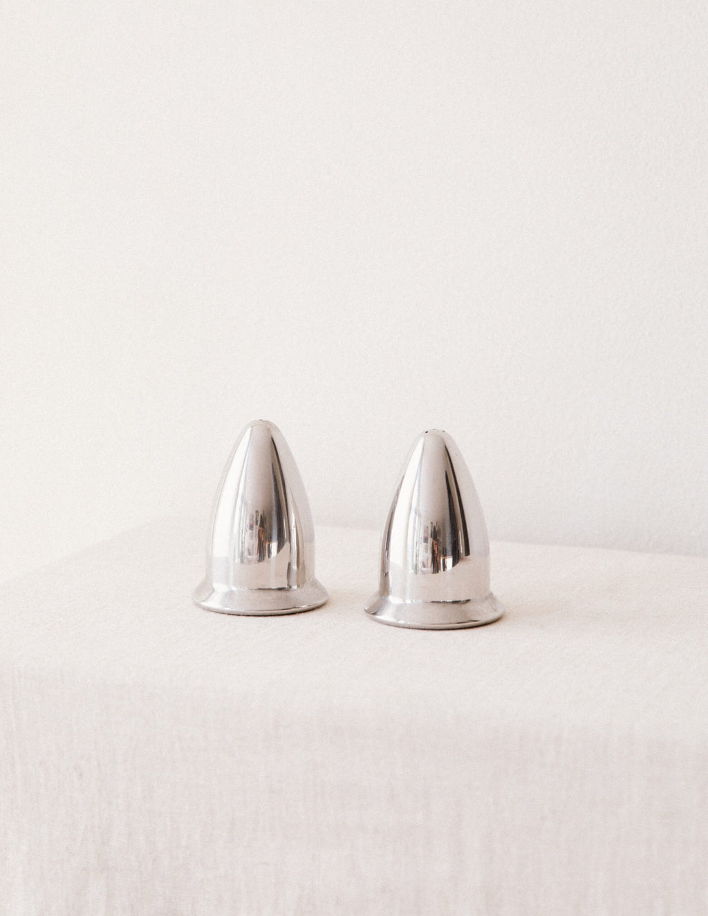 Chrome Salt & Pepper Shakers image 1