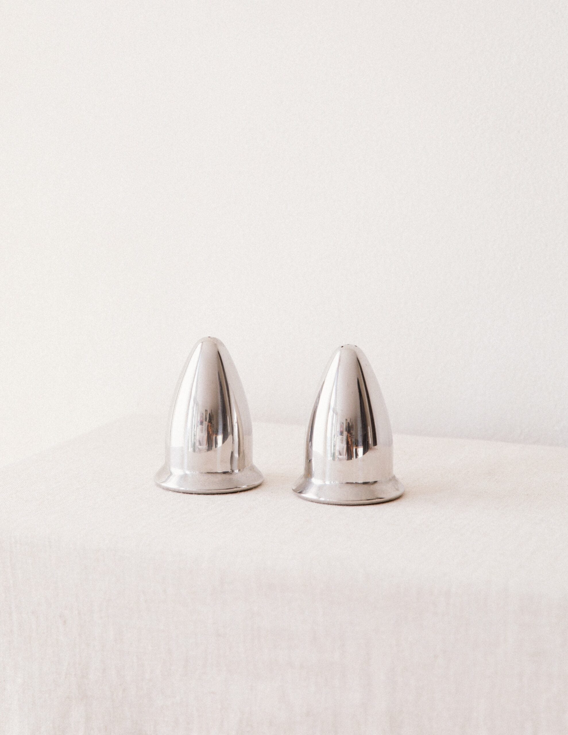 Chrome Salt & Pepper Shakers image 1
