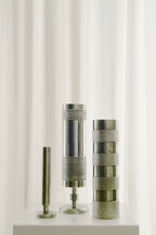 Stainless Steel Brutalist Rod Vase, Slender