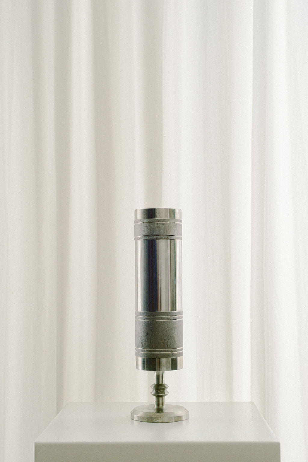 Stainless Steel Brutalist Rod Vase