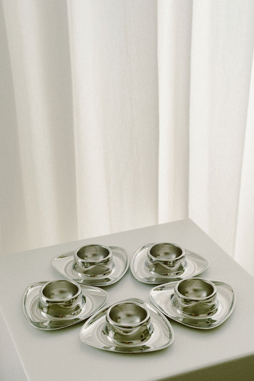 Alessi Stainless Steel Egg Holders- set of 5