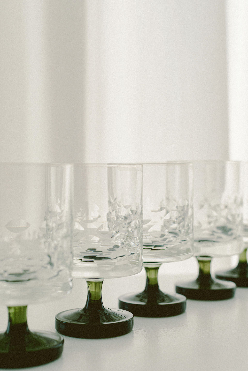 Vintage Ingrid Wine Glasses, Set of 12