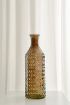 Amber Glass Hobnail Vase