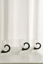Mid-Century Glass Tea Cups, Set of 4