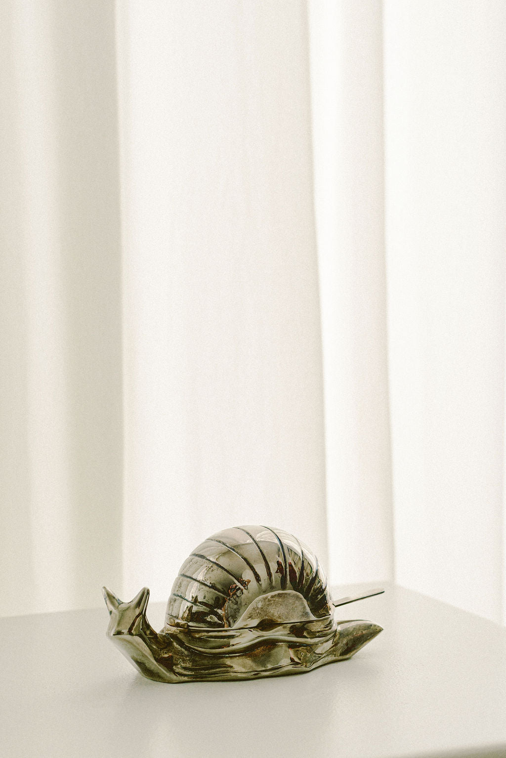Silver-Plated Snail Butter Dish & Salt Cellar