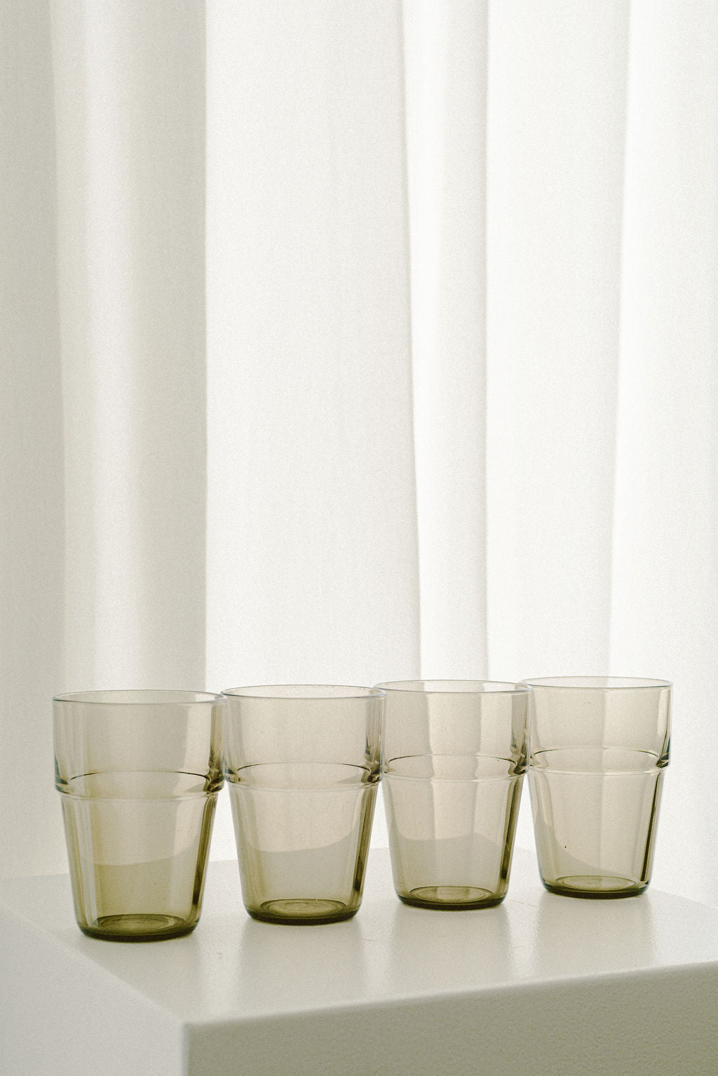Arcoroc Smoked Brown Glass Tumblers