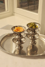 Stainless Steel Pedestal Coupes - Wide Bowl