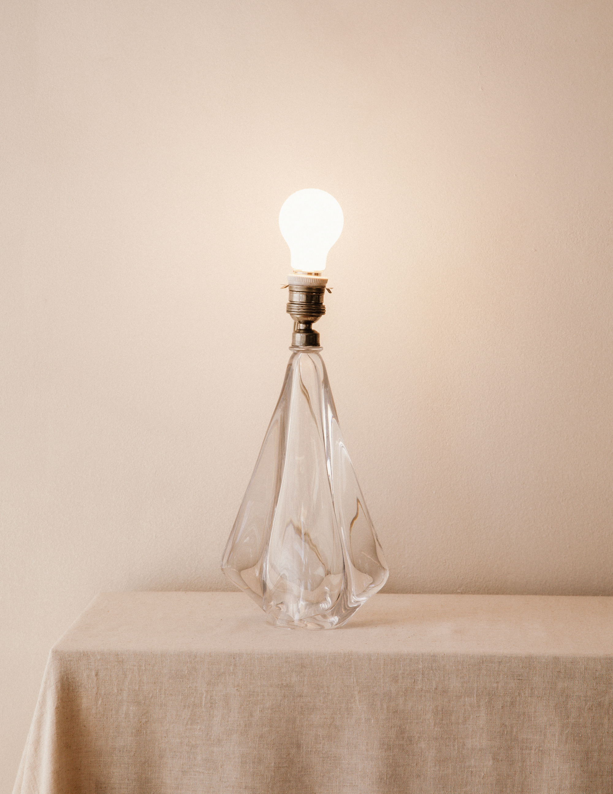 Val Saint Lambert Crystal Lamp by René Delvenne image 0